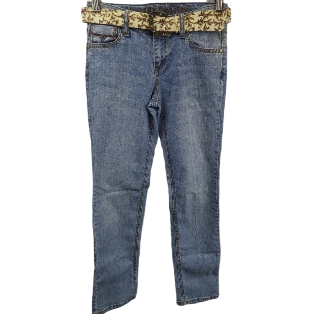 Squeeze Girl's Straight Leg Jeans w/Belt Sz 12